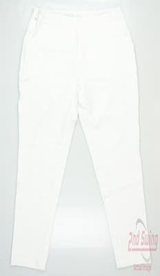 New Womens Straight Down Golf Pants 4 White MSRP $136