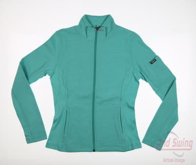 New Womens Straight Down Swing Jacket Small S Green MSRP $110