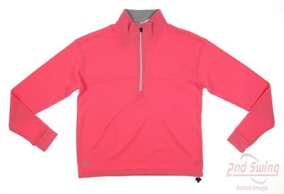 New Womens Straight Down Opal 1/4 Zip Pullover Small S Pink MSRP $102