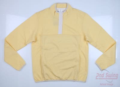 New Womens Straight Down Presley 1/4 Zip Pullover Small S Yellow MSRP $104
