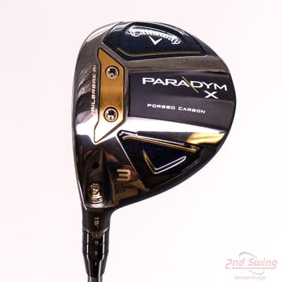 Mint Callaway Paradym X Fairway Wood 3 Wood 3W 15° PX HZRDUS Silver Gen4 60 Graphite Regular Left Handed 43.25in