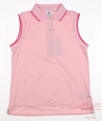 New Womens Daily Sports Golf Sleeveless Polo Small S Pink MSRP $88