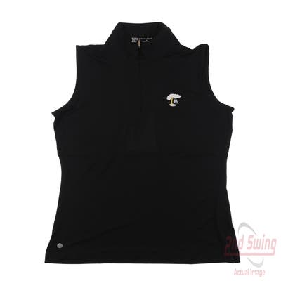 New Womens EP NY Convertible Solid Sleeveless Polo Small S Black MSRP $84