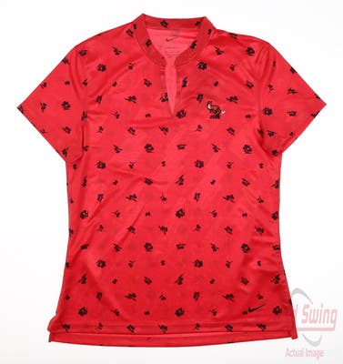 New W/ Logo Womens Nike Golf Polo Small S Red MSRP $65