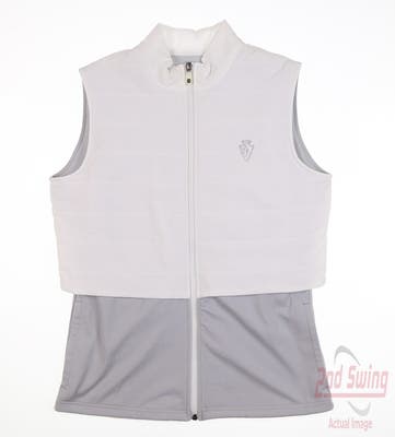 New W/ Logo Womens Footjoy Layered Insulated Vest X-Small XS White MSRP $165
