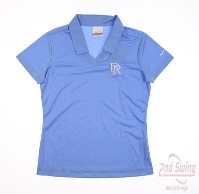 New W/ Logo Womens Nike Golf Polo Small S Blue MSRP $65