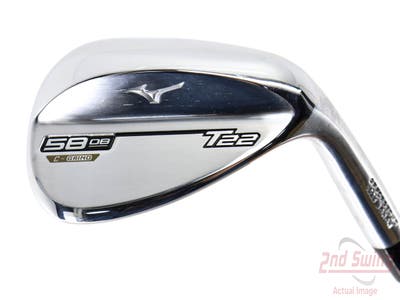 Mizuno T22 Satin Chrome Wedge Lob LW 58° 8 Deg Bounce C Grind Dynamic Gold Tour Issue S400 Steel Stiff Right Handed 35.0in