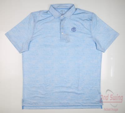 New W/ Logo Mens Johnnie-O Gibson Polo Large L Blue MSRP $98