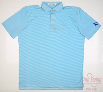 New W/ Logo Mens Holderness and Bourne Polo X-Large XL Blue MSRP $109