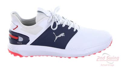 New Mens Golf Shoe Puma IGNITE Elevate 9 White/Navy MSRP $130 376077 04