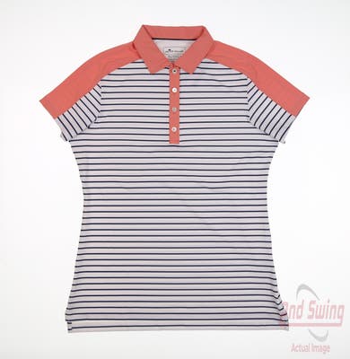 New Womens Peter Millar Polo Small S White MSRP $98