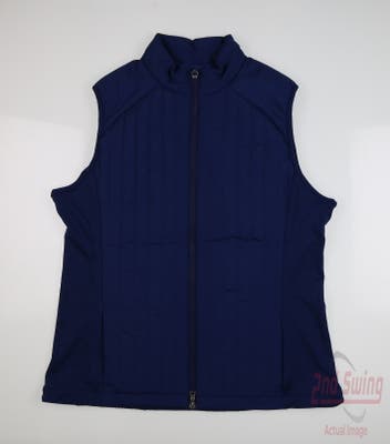 New W/ Logo Womens EP NY Vest Large L Navy Blue MSRP $135