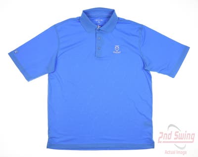 New W/ Logo Mens Antigua Golf Polo Small S Blue MSRP $50