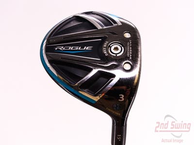 Callaway Rogue Sub Zero Fairway Wood 3 Wood 3W 15° Project X HZRDUS Yellow 76 6.5 Graphite X-Stiff Right Handed 43.0in