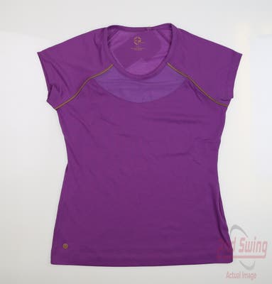 New Womens EP Pro Sport Golf T-Shirt Small S Purple MSRP $65