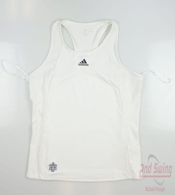 New W/ Logo Womens Adidas Golf Tank Top Large L White MSRP $45