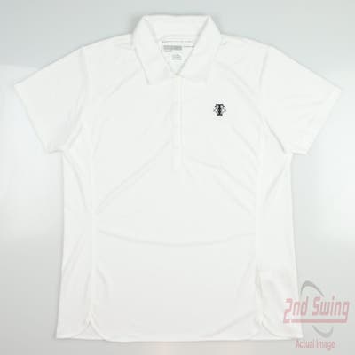 New W/ Logo Womens EP Pro Golf Polo Large L White MSRP $84