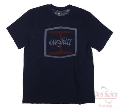 New W/ Logo Mens Level Wear Golf T-Shirt Small S Navy Blue MSRP $30