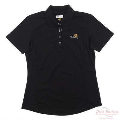 New W/ Logo Womens Greg Norman Golf Polo X-Small XS Black MSRP $49
