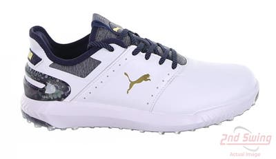 New Mens Golf Shoe Puma x Liberty IGNITE Elevate 9 Puma White/ Puma Navy MSRP $130 379342 01