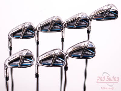 TaylorMade SIM MAX OS Iron Set 5-PW AW FST KBS MAX 85 Steel Regular Left Handed 37.25in