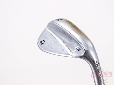 TaylorMade Milled Grind 3 Raw Chrome Wedge Sand SW 54° 11 Deg Bounce FST KBS Tour 120 Steel Stiff Right Handed 35.0in