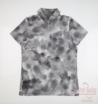 New Womens Puma MATTR Cloudy Polo Small S Gray MSRP $60