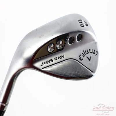 Callaway Jaws Raw Chrome Wedge Lob LW 60° 8 Deg Bounce C Grind Dynamic Gold Spinner TI 115 Steel Wedge Flex Left Handed 35.0in