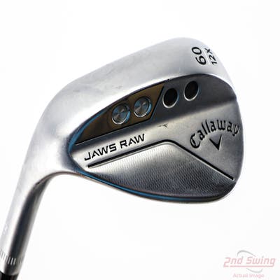 Callaway Jaws Raw Chrome Wedge Lob LW 60° 12 Deg Bounce X Grind Dynamic Gold Spinner TI 115 Steel Wedge Flex Left Handed 35.0in