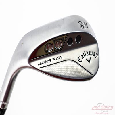 Callaway Jaws Raw Chrome Wedge Lob LW 60° 8 Deg Bounce C Grind Dynamic Gold Spinner TI 115 Steel Wedge Flex Left Handed 35.0in