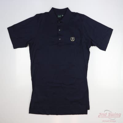 New W/ Logo Mens Fairway & Greene Polo Small S Navy Blue MSRP $110