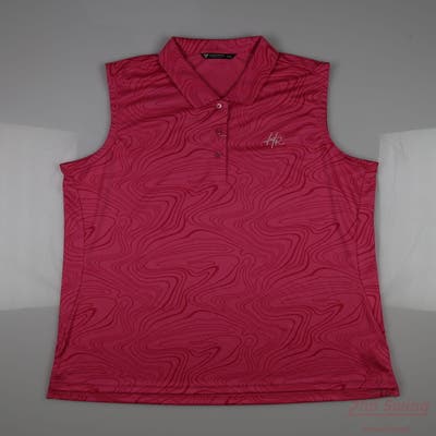 New W/ Logo Womens Level Wear Sleeveless X-Large XL Pink MSRP $106