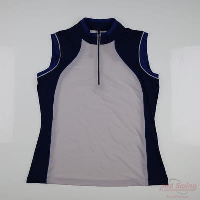 New Womens EP NY Sleeveless X-Small XS White/Blue MSRP $85