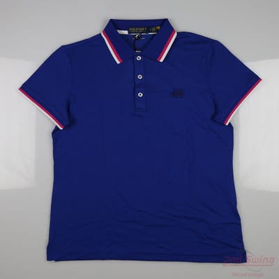 New W/ Logo Womens Ralph Lauren Polo Medium M Blue MSRP $100