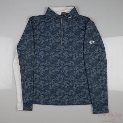 New W/ Logo Womens KJUS 1/4 Zip Pullover Medium M Gray MSRP $105