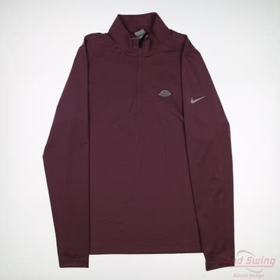 New W/ Logo Mens Nike 1/4 Zip Pullover Medium M Pink MSRP $80