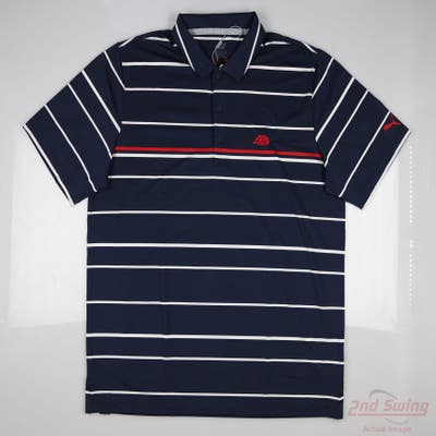 New W/ Logo Mens Puma Polo X-Large XL Navy Blue MSRP $90