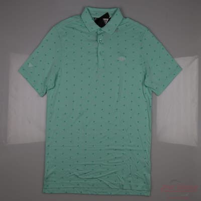 New W/ Logo Mens Level Wear Polo Medium M Green MSRP $80