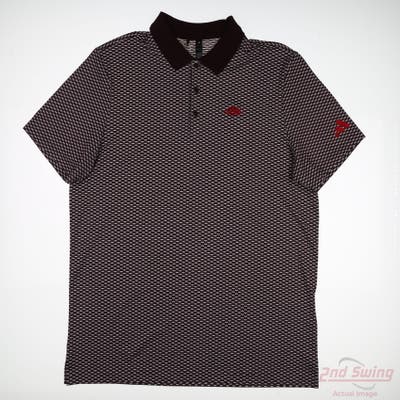 New W/ Logo Mens Adidas Polo X-Large XL Red MSRP $90