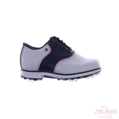 New Womens Golf Shoe Footjoy Premiere Medium 8.5 White/Navy MSRP $210