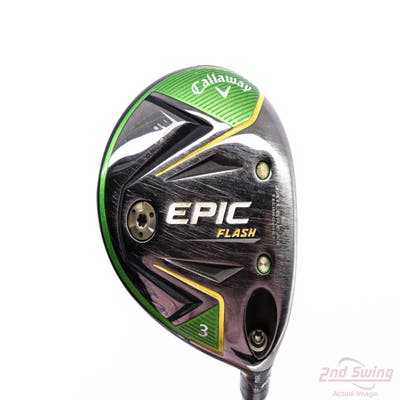 Callaway EPIC Flash Fairway Wood 3 Wood 3W 15° Fujikura Ventus Blue Velocore 7 Graphite Stiff Right Handed 43.25in
