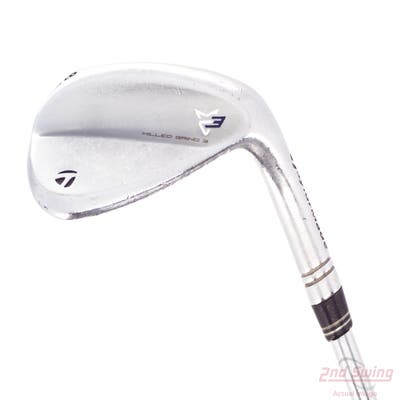TaylorMade Milled Grind 3 Raw Chrome Wedge Lob LW 58° 12 Deg Bounce HB True Temper Dynamic Gold Mid 100 S300 Steel Stiff Right Handed 35.0in