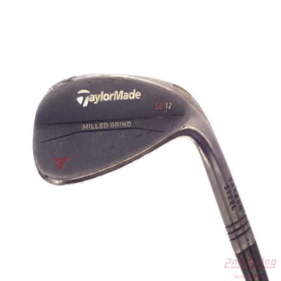 TaylorMade Milled Grind Black Wedge Sand SW 56° 12 Deg Bounce SB True Temper Dynamic Gold Steel Wedge Flex Right Handed 35.25in