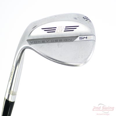 Titleist Vokey SM8 Tour Chrome Wedge Lob LW 58° 8 Deg Bounce M Grind Stock Steel Shaft Steel Wedge Flex Left Handed 35.5in