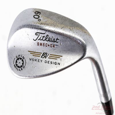 Titleist Vokey Spin Milled Wedge Lob LW 60° 4 Deg Bounce Stock Steel Shaft Steel Wedge Flex Right Handed 35.25in