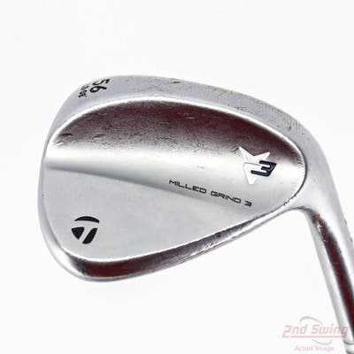 TaylorMade Milled Grind 3 Raw Chrome Wedge Sand SW 56° 8 Deg Bounce LA Golf A Series Mid 85 Graphite Stiff Right Handed 35.0in