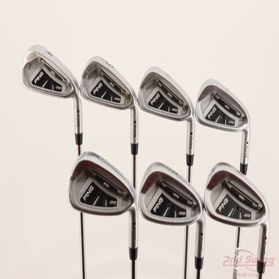 Ping I20 Iron Set 4-PW Ping CFS Steel Stiff Right Handed Black Dot +1/2"