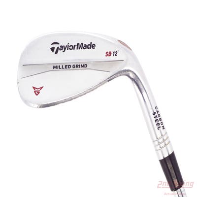 TaylorMade Milled Grind Satin Chrome Wedge Sand SW 56° 12 Deg Bounce SB True Temper Dynamic Gold Steel Wedge Flex Right Handed 35.5in