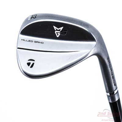 Mint TaylorMade Milled Grind 5 Satin Chrome Wedge Gap GW 52° 9 Deg Bounce SB True Temper Dynamic Gold Tour Issue 115 Steel Wedge Flex Right Handed 35.5in