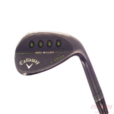 Callaway MD3 Milled Black S-Grind Wedge Lob LW 60° 9 Deg Bounce S Grind True Temper Dynamic Gold S300 Steel Stiff Right Handed 35.5in